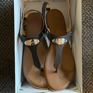 Black Michael Kors thong sandals